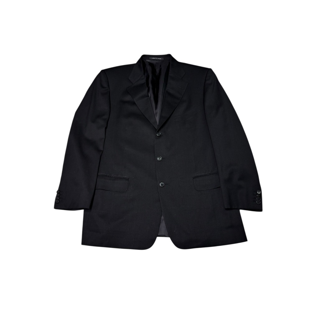 Ermenegildo Zegna Men's Super 100s Fine Worsted Wool Blazer Made Italy Black 42
